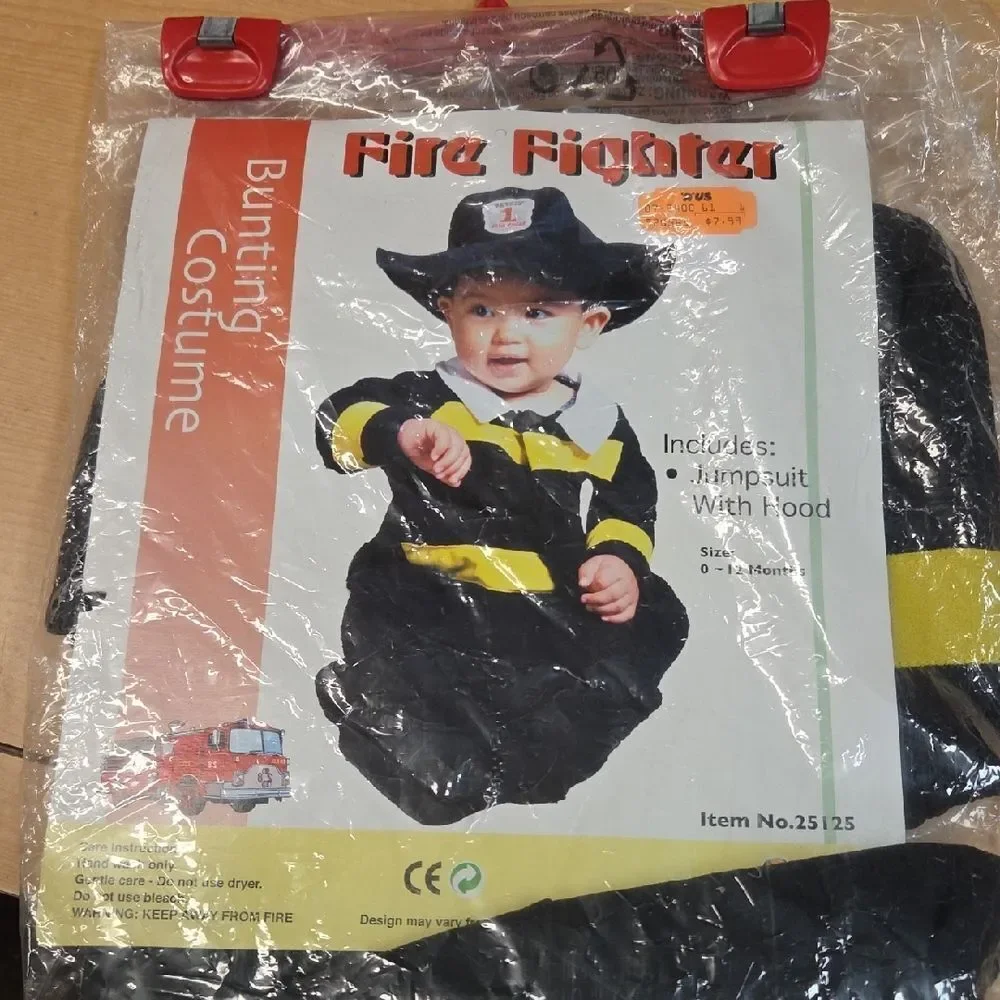 Fire Fighter Bunting Costume Tucano Brand Size Infant 0-12 Mths New‎